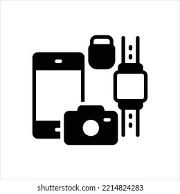Icono negro vector para gadgets