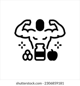 Vector black icon for gains