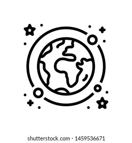 Vector black icon for galaxy