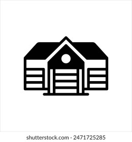 Vector black icon for garage
