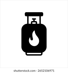 Icono negro del Vector para el gas