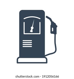 Vector black icon gas station