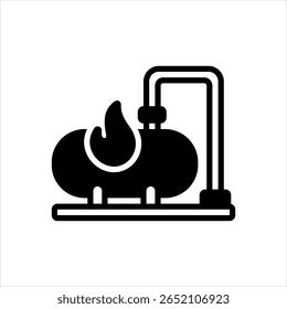 Vector black icon for gas tank