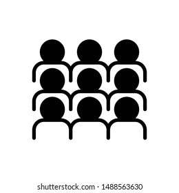 Vector black icon for gather