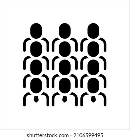 Vector black icon for gathered