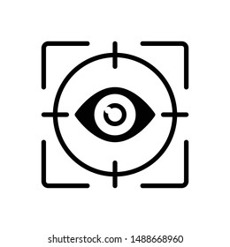 Vector black icon for gaze
