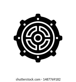 Vector black icon for gear