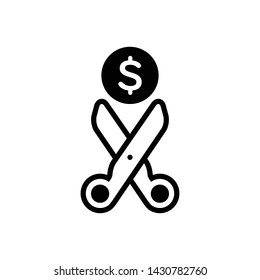 Vector black icon for general expenses