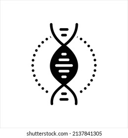 Icono negro vector para genética