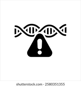 Vector black icon for genetic risk