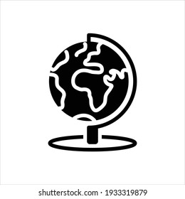 Vector Black Icon Geography Stock Vector (Royalty Free) 1933319879 ...