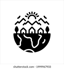 Vector black icon for geological