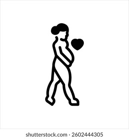 Vector black icon for gestation