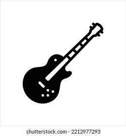 Vector black icon for gibson