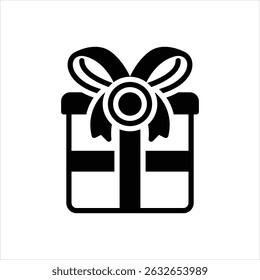 Vector black icon for gift