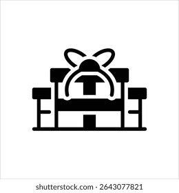 Vector black icon for gift