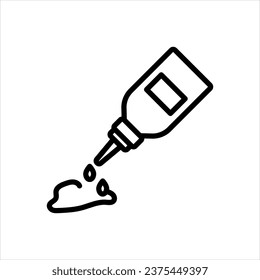 Vector black icon for glue