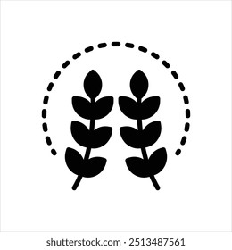 Vector black icon for gluten