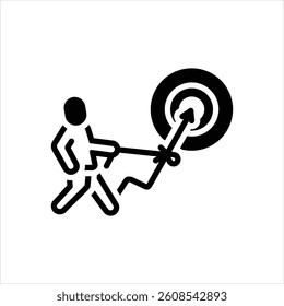 Vector black icon for goal setting