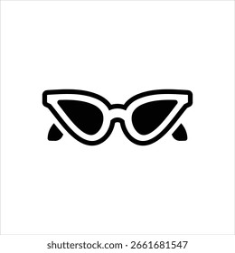 Vector negro icono para gafas