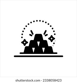 Icono negro vector para el oro