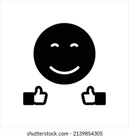 Icono negro del vector para bien