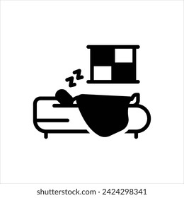 Vector black icon for good sleep