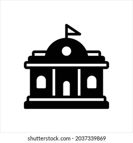 Vector black icon for governments