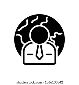 Vector black icon for governor