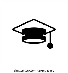 Vector black icon for grad