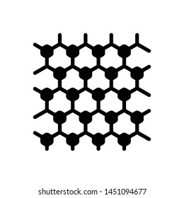 Vector black icon for graphene