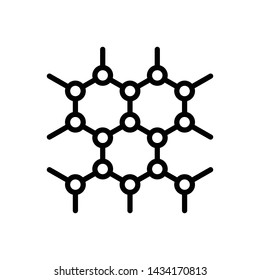 Vector black icon for graphene technology
