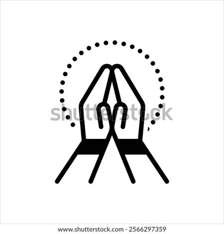 Vector black icon for gratitude