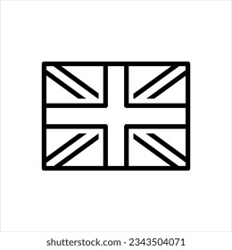 Vector black icon for great britain