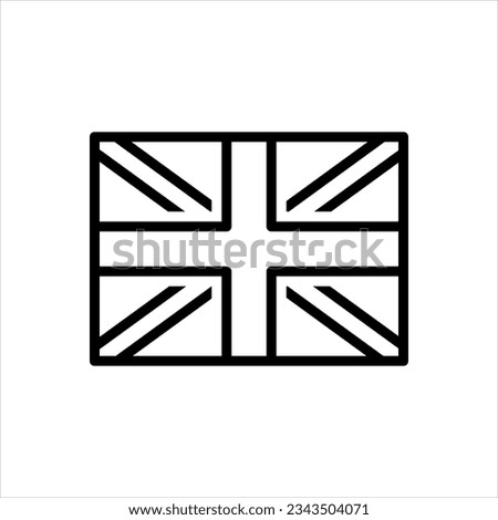 Vector black icon for great britain
