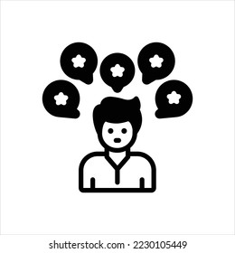 Icono negro del vector para