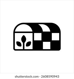 Vector black icon for greenhouse