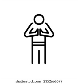 Vector black icon for greet