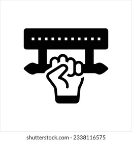 Icono negro vector para agarrar