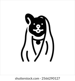 Vector black icon for grooming