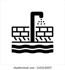 Vector Black Icon For Groundwater