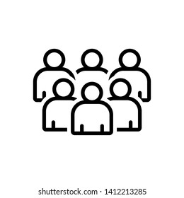 Vector black icon for group