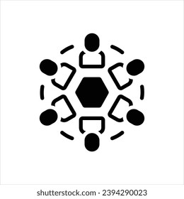 Vector black icon for group
