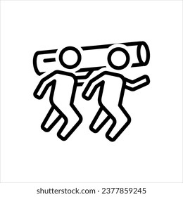 Vektorschwarzes Symbol für Gruppenaufwand