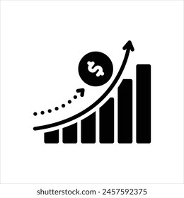 Vector black icon for grow