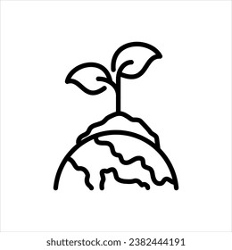 vector black icon for growing