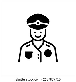 Vector black icon for guard