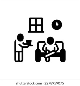 Vector black icon for guest