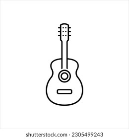 Icono negro vector para guitarra