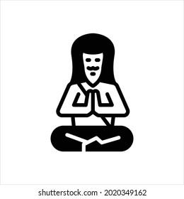 Vektorschwarz-Symbol für Guru